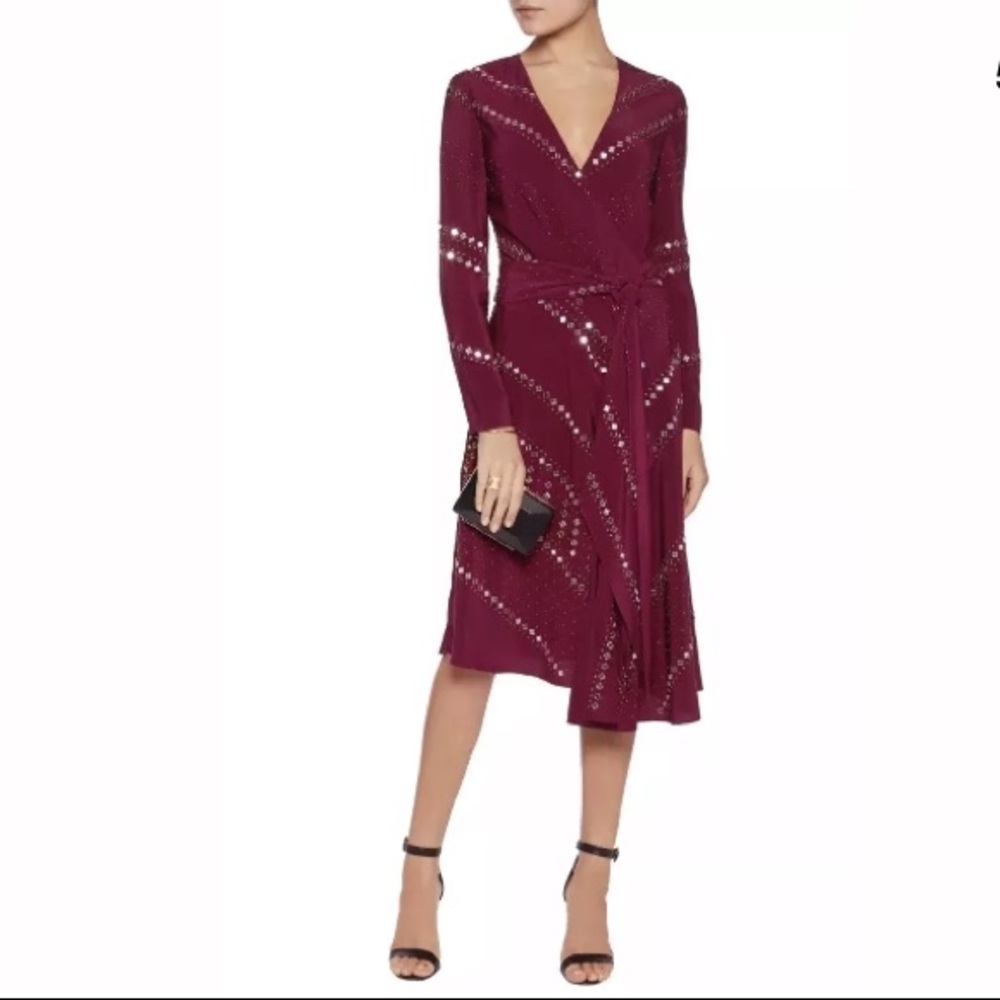 NWT Tory Burch Embellished Red Agate Dress